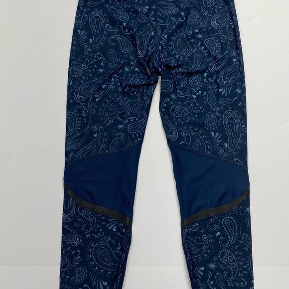 Sweaty Betty Zero Gravity 7/8 Leggings Mesh insert W SM Blue Paisley - Picture 2 of 12